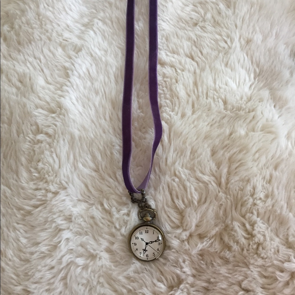 Fake clock necklace